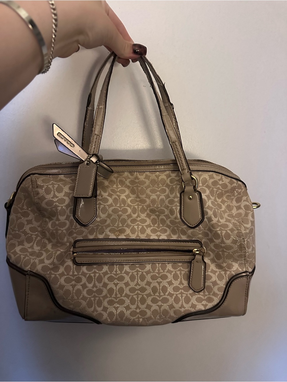 Coach Poppy East West Signature Satchel